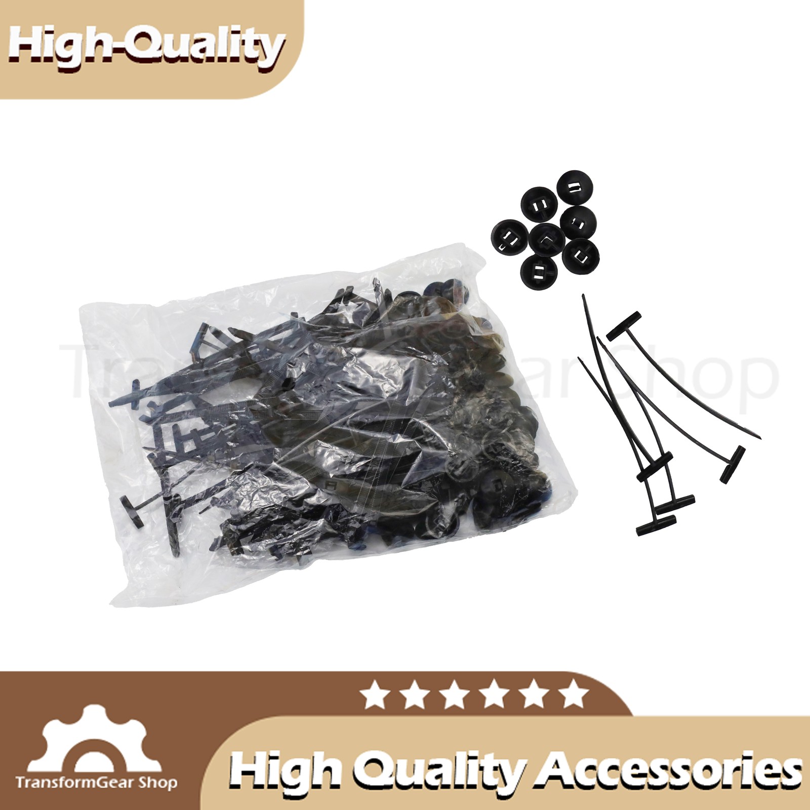 100PCS Heavy Duty Zip Ties Self-Locking Nylon Cable Ties Multi-Purpose US