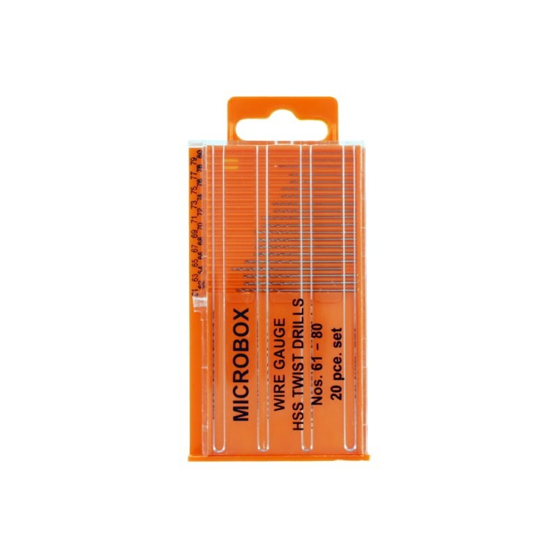 Modelcraft 20 pieces Microbox Drill Set (No.61 - 80)