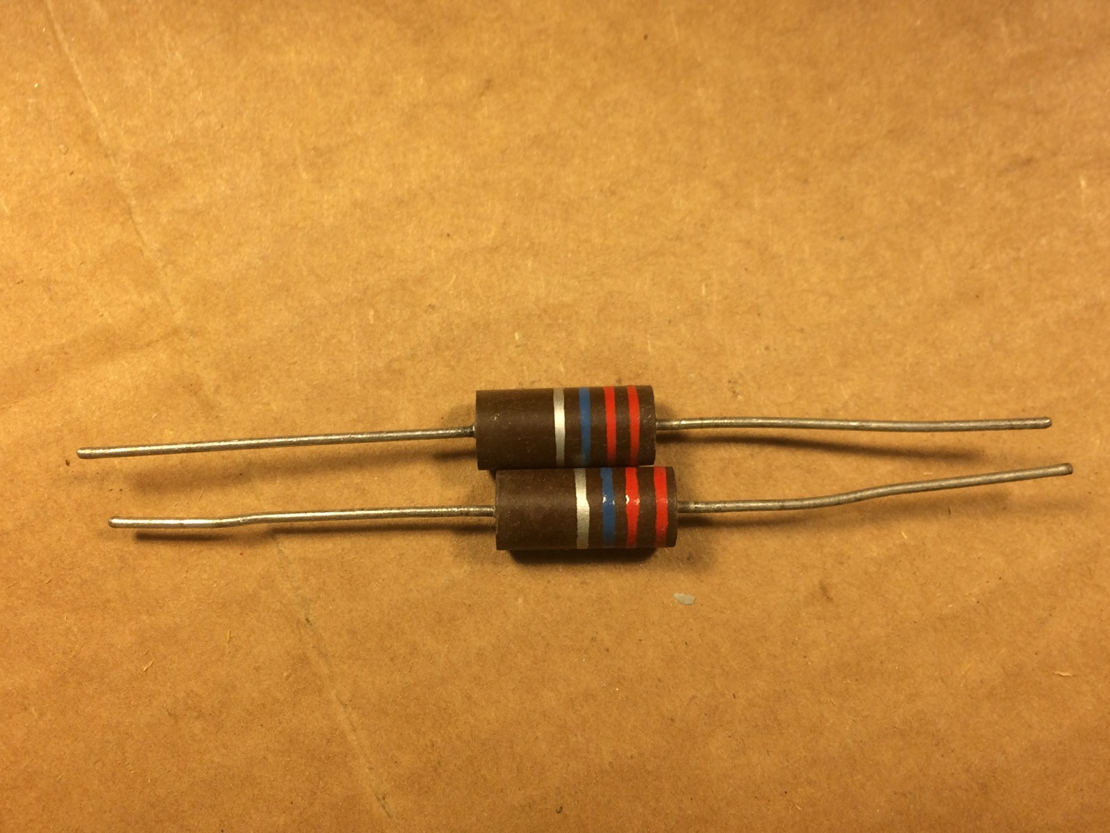 2 NOS Allen Bradley 22 Meg ohm 2 watt 2W Carbon Comp Resistors 10% TESTED (Qty)