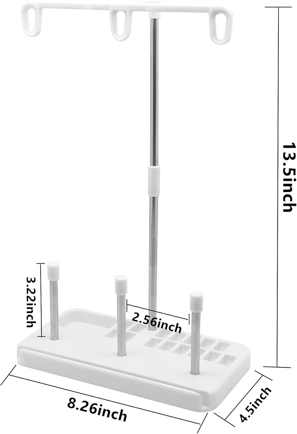 YEQIN Thread Spool Holder Stand- 3 Spools for Domestic White
