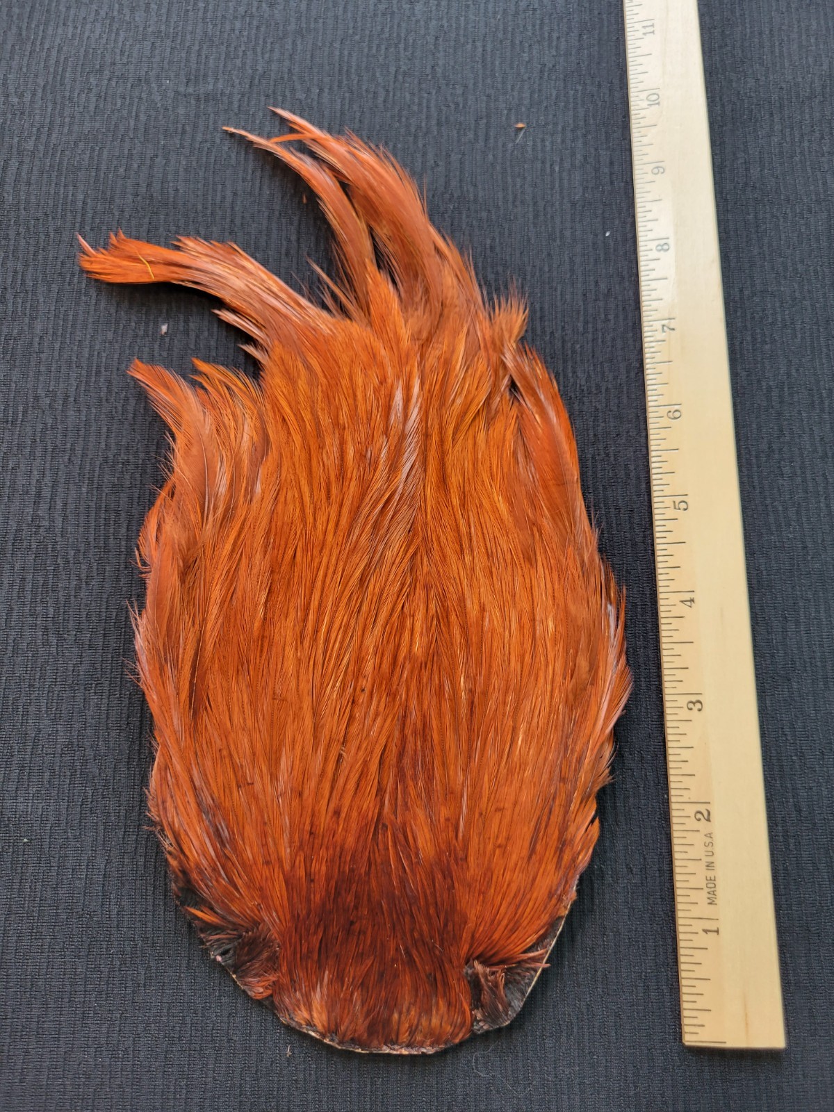 Lot 496, Dyed BROWN India Rooster Streamer Neck Cape Feathers Tying