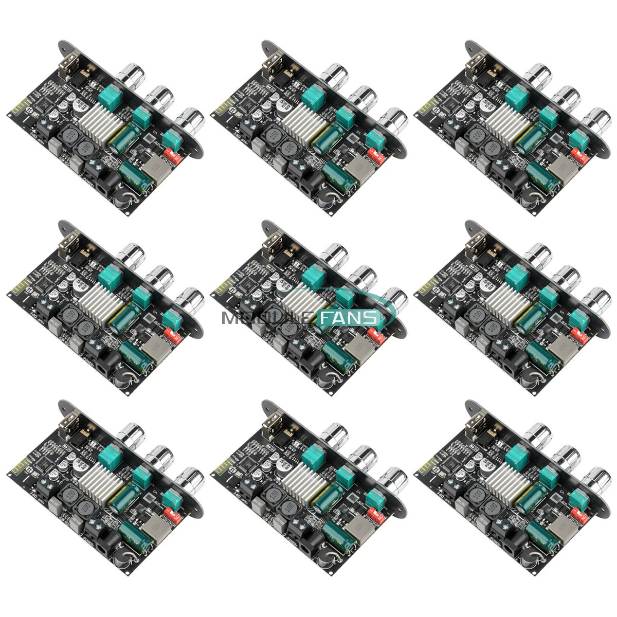 10PCS ZK-1001U 100W Mono Bluetooth 5.3 Power Amplifier Board TPA3116D2 Module