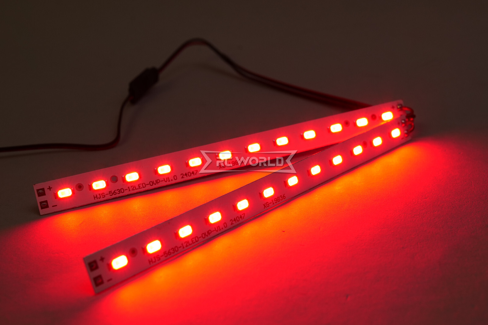 RC CHASSIS LED Light Strip 24 LED Cree High Power Metal (2) Strips -GREEN-