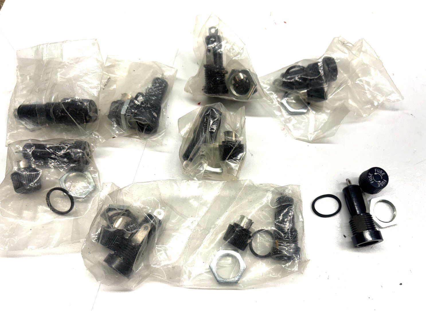 9 LOT Panel Mount Screw Cap Fuse Holder  - FROM HAM CB RADIO ESTATE