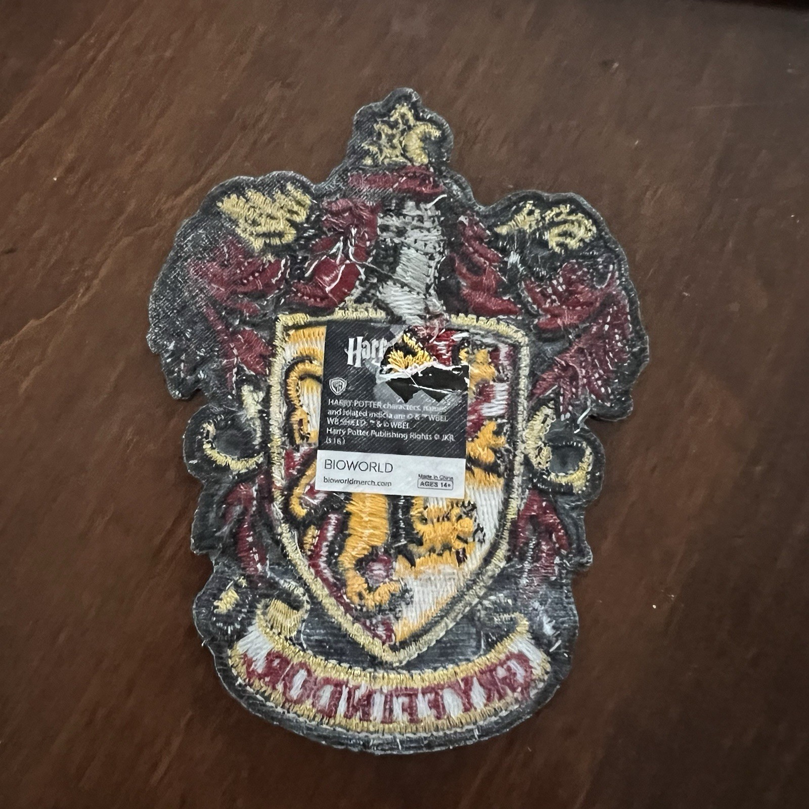 Gryffindor Patch - 3.4 x 4.3 inches - Harry Potter