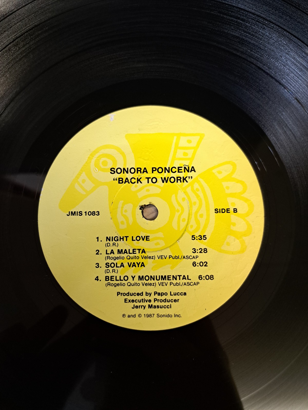 Sonora Poncena Back to Work Vinyl Record, JMIS 1083