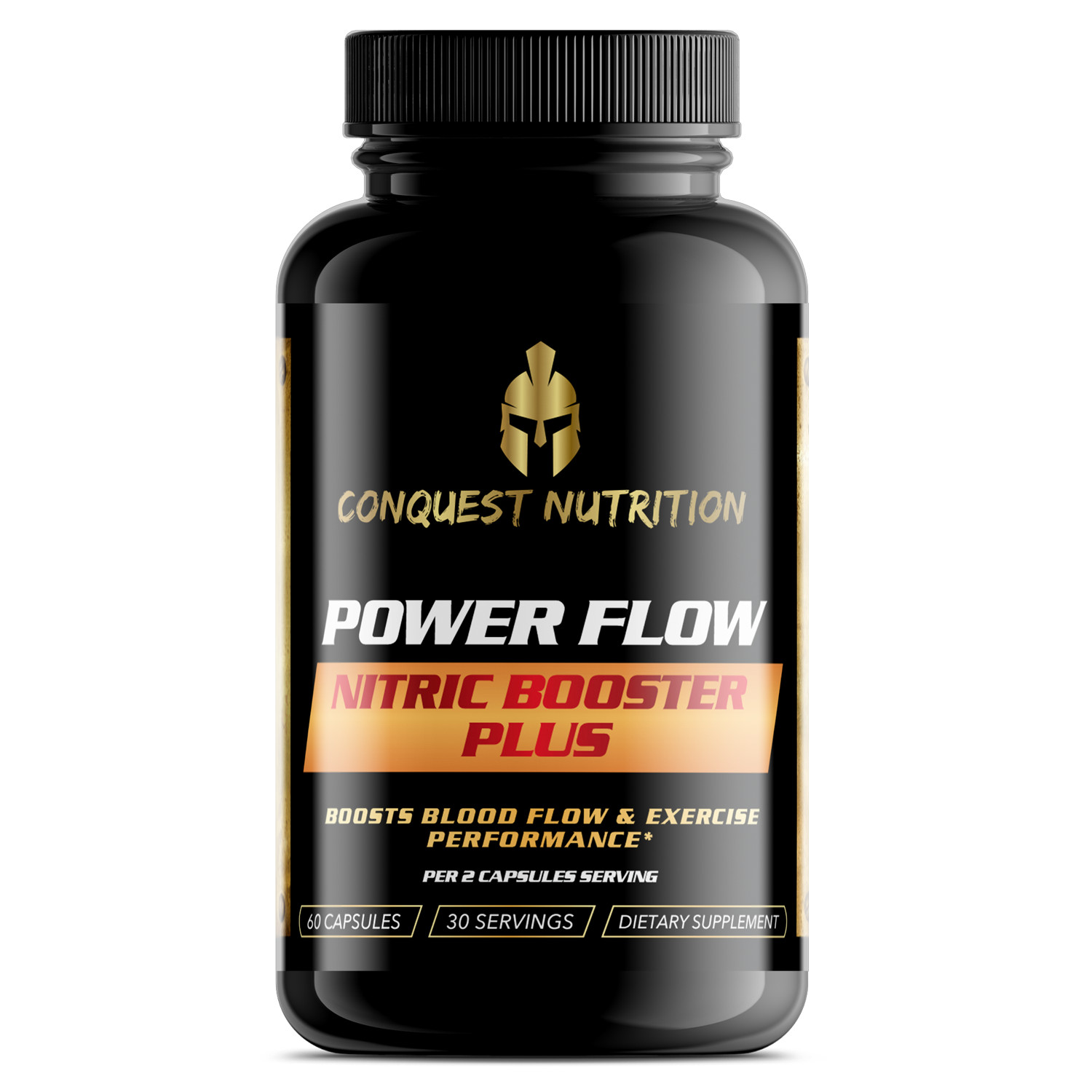 Conquest Nutrition Power Flow Nitric Booster Plus - 60 Veggie Capsules
