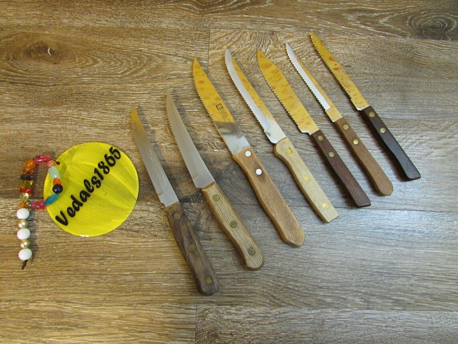 VTG Steak Knives Wood Handle CHOICE OF: Yorktowne, Old Homestead, Royal Norfolk