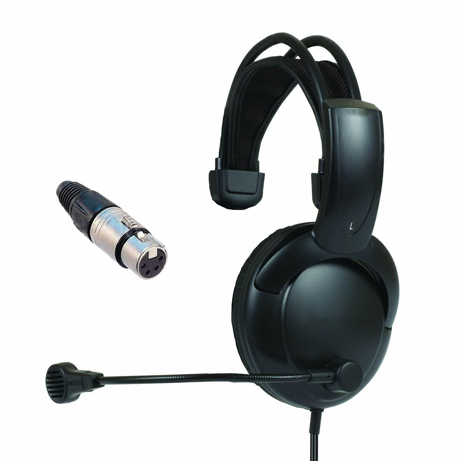 Clear-Com SINGLE MUFF RTS BTR Radiocom  Intercom headphones Headset XLR4 Comms