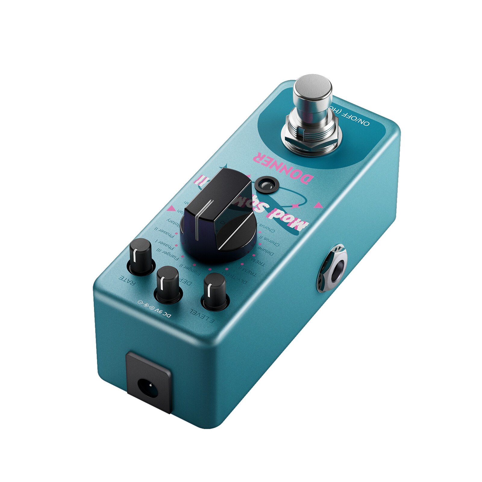 Donner Mod Square II Modulation Effects Pedal Chorus Phaser Tremolo Flanger Wah