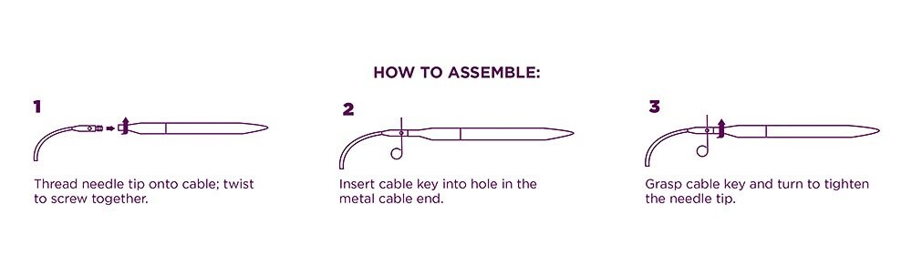 16" Cables for interchangeable short tips by Knit Picks