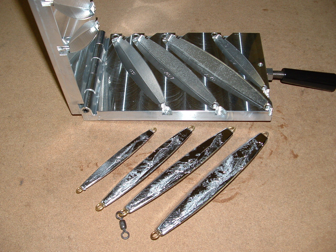 Saltwater D Jig mold 4,8,12,16oz CNC Aluminum Diamond