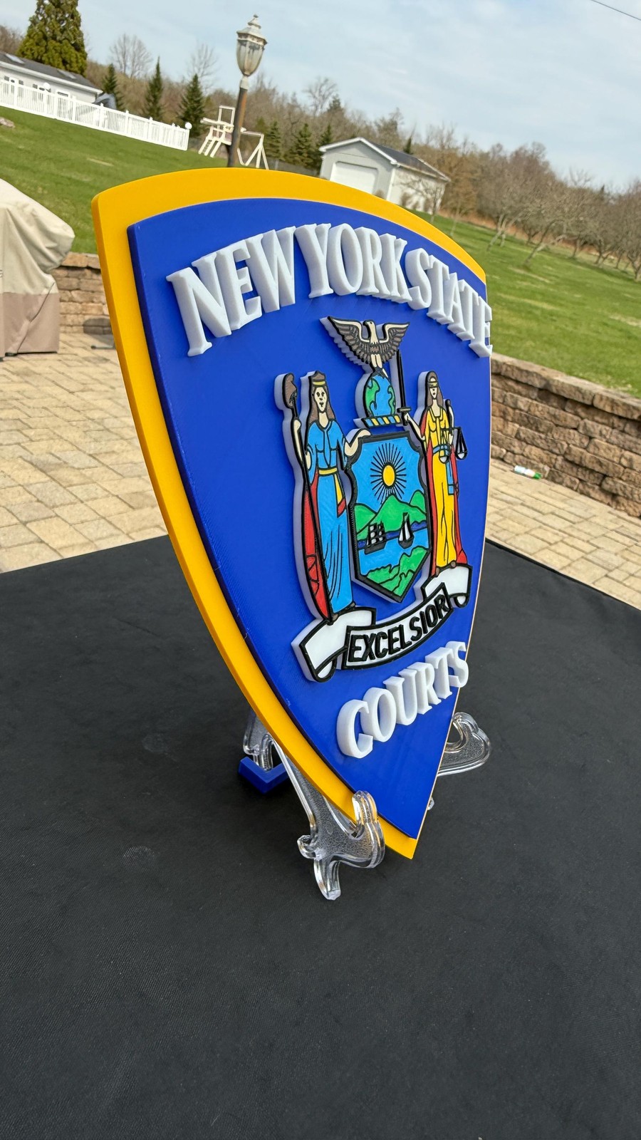 3D Embossed NYS Court Officer Plaque: First Responder Wall Art NY