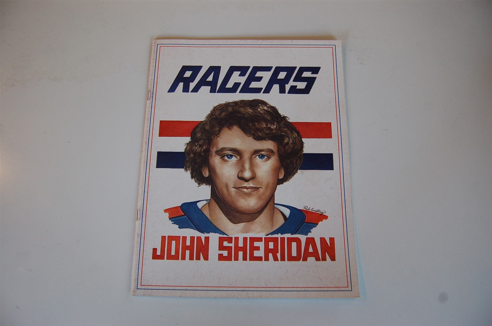 1975 Indianapolis Racers - New England WHA Hockey Program - John Sheridan Cover