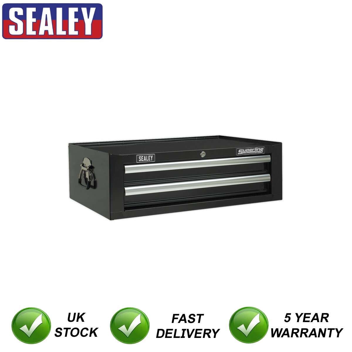 Sealey Superline PRO� Mid-Box Tool Chest 2 Drawer Black AP26029TB