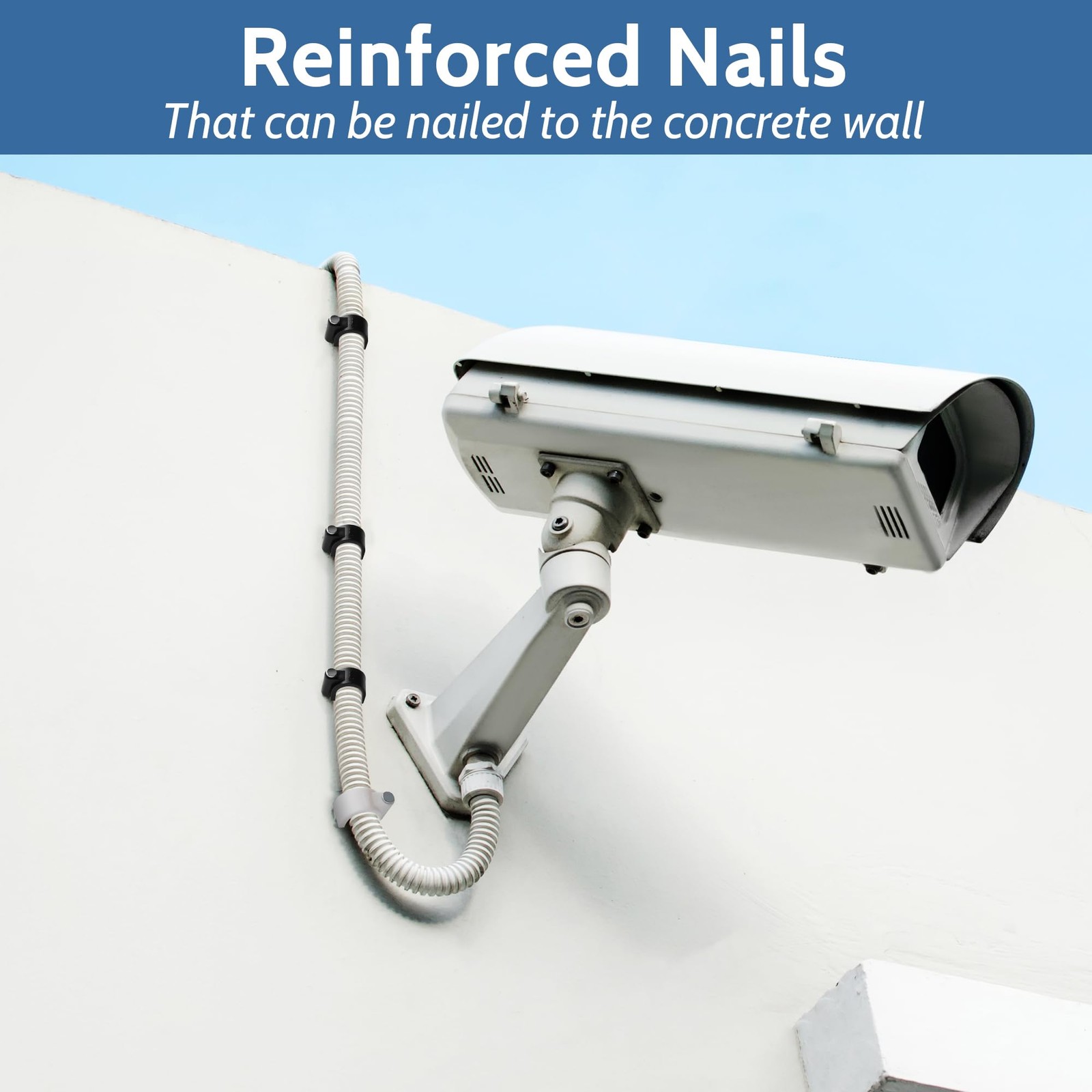 400 Cable Clips with Steel Nails for Cord Management - 6mm to 10mm Sizes