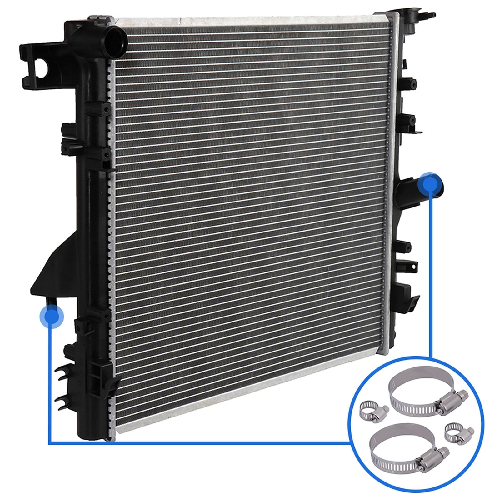 2957 Aluminum Engine Radiator Fit for 2007-2011 for Jeep for Wrangler Unlimited