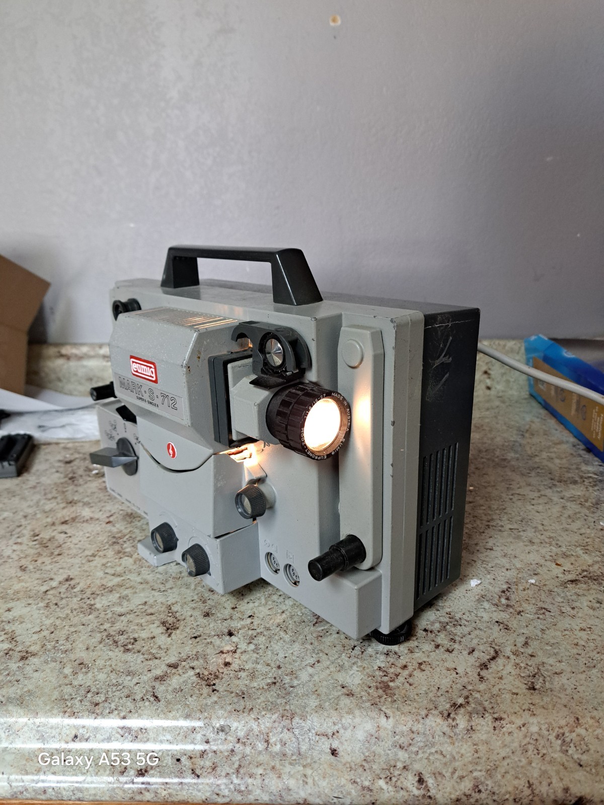 Eumig Mark S 712 Super8 /Single8 Sound, Silent Film Projector, PARTS or REPAIR
