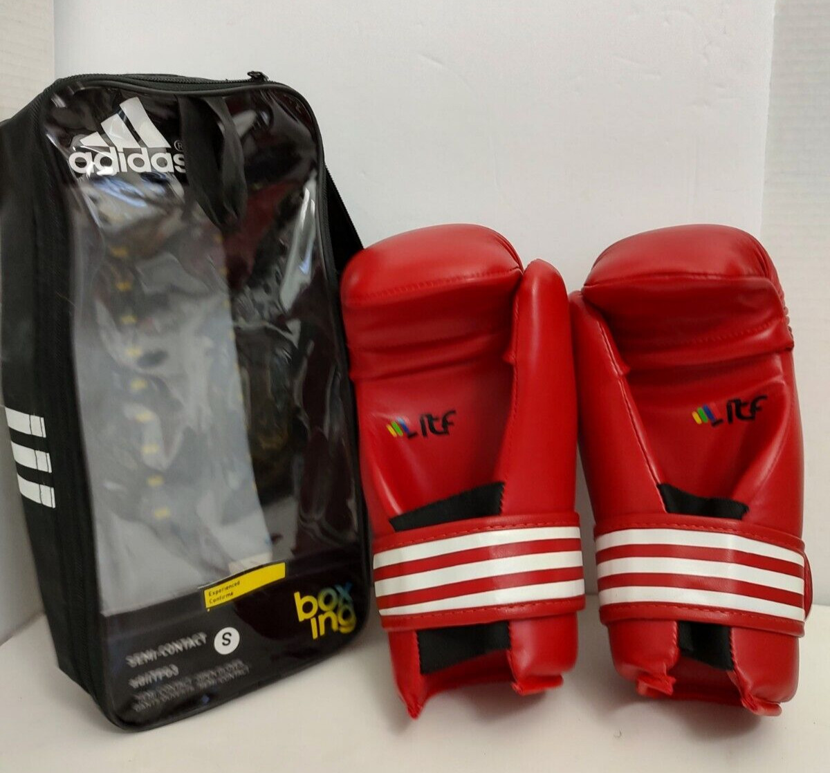 Adidas Boxing OPEN Gloves SEMI CONTACT Red Size SMALL