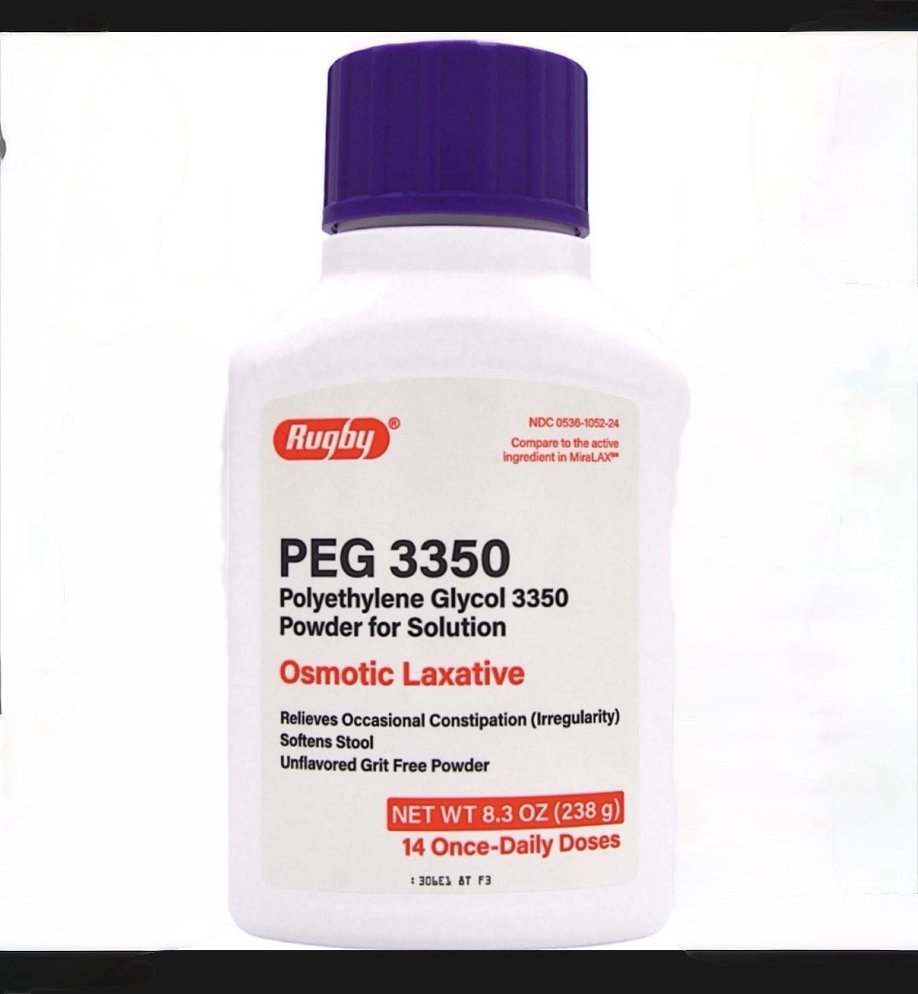 Rugby PEG 3350  Osmotic Laxative ( 14 Doses ) EXP-05/2028
