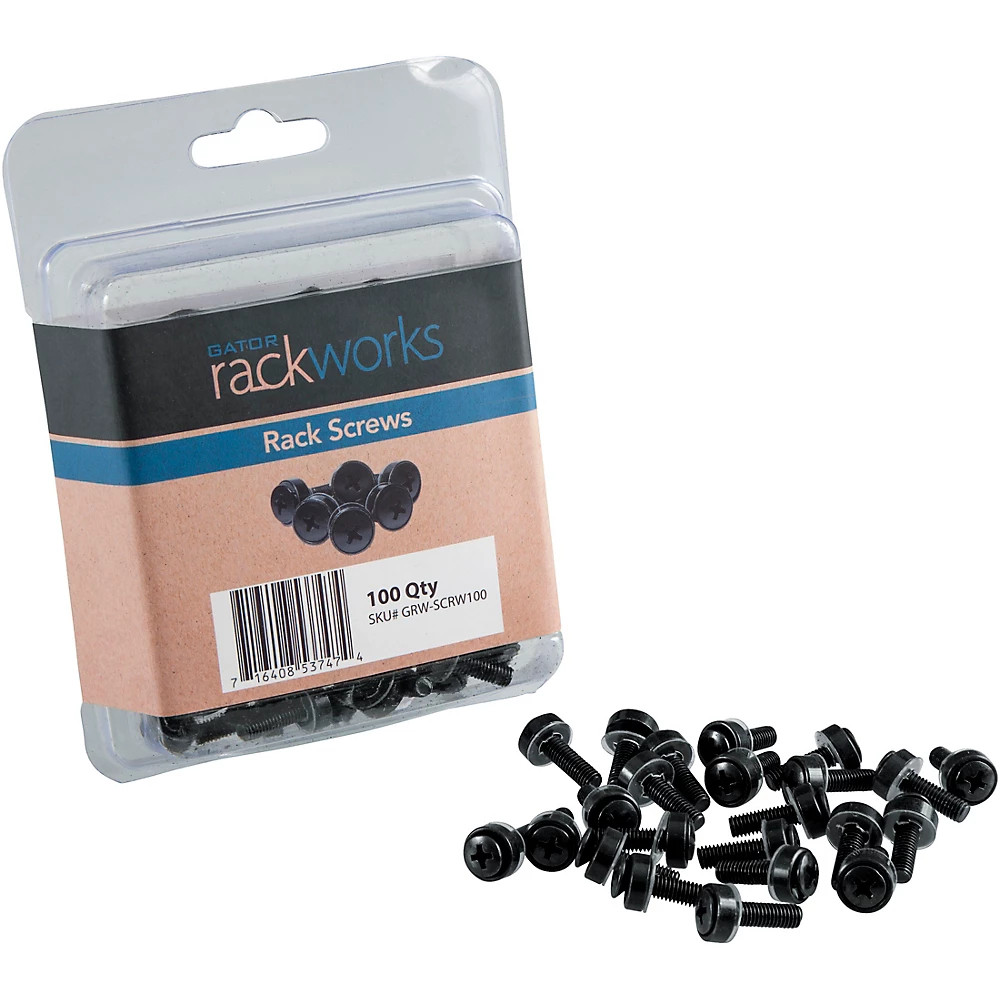 Gator Gator GRWSCRW100 Rack Screws  100 Pack