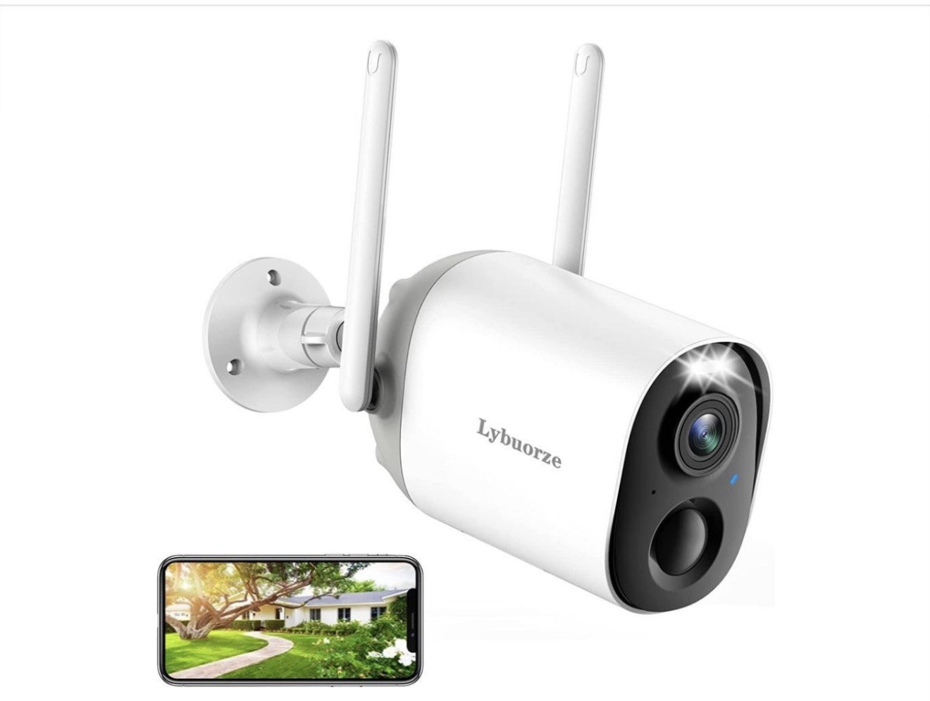 New KITONE Wireless Outdoor Security Camera Dual Spotlights