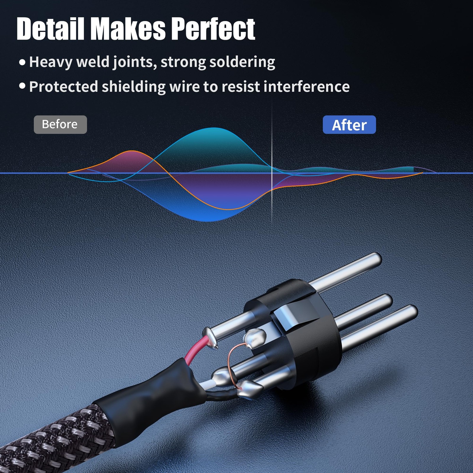 XLR Cables for Microphone 6 ft 6 Pack – Premium Braided Balanced XLR Mic Cabl...