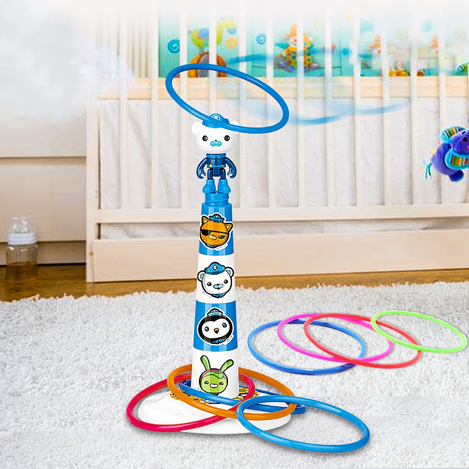 Hysagtek 21 Pcs Plastic Toss Rings Carnival for Adults multicolor