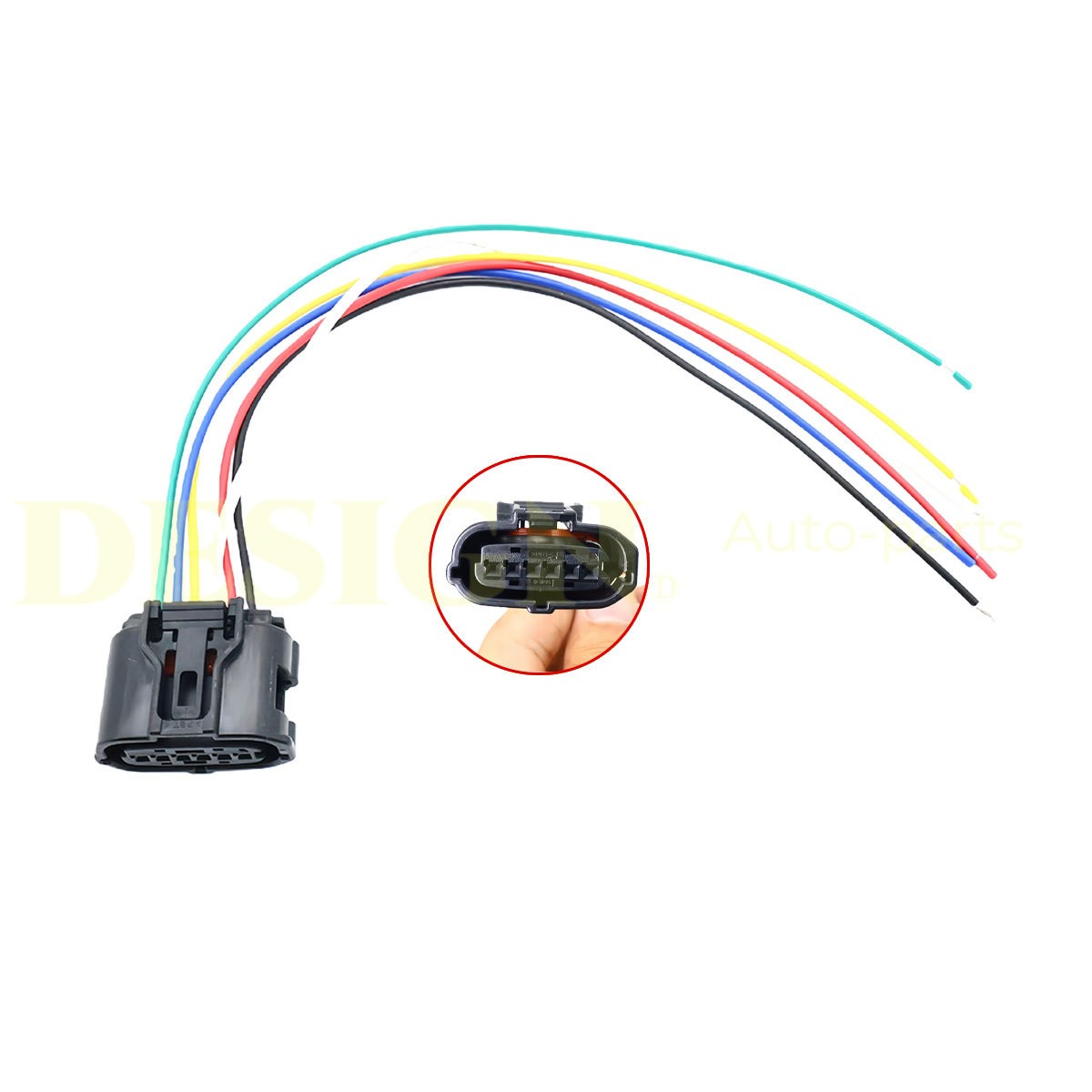 For Toyota Lexus 90980-12303 6-Pin PDC Parking Sensor Connector Harness Plug