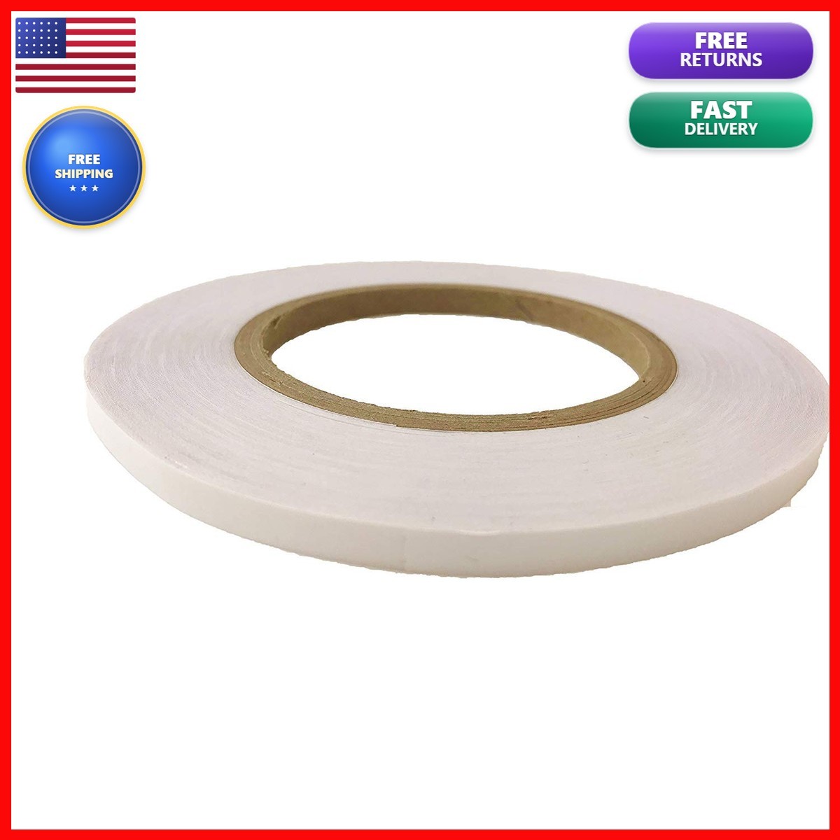 Basting Tape Double Faced 3/8" x 50 Yard Roll FAMOORE 501