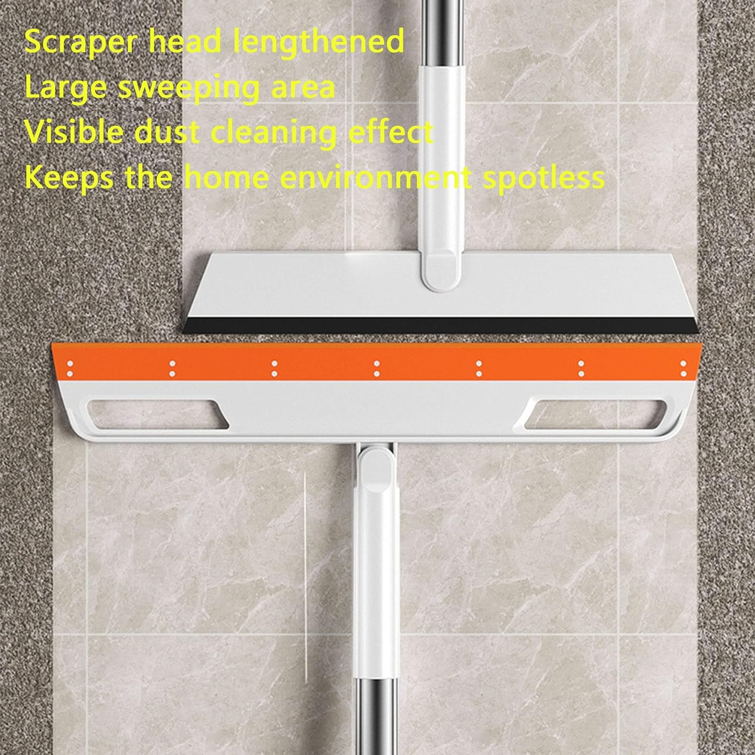 Multifunction Magic Broom, Silicone Floor Squeegee, Air Rubber Orange