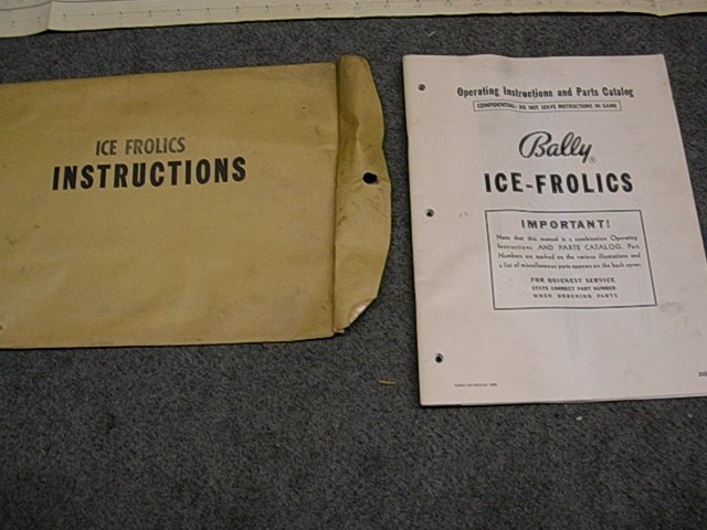 1953 Bally ICE FROLICS Bingo Operating Instructions Manual & Schematic