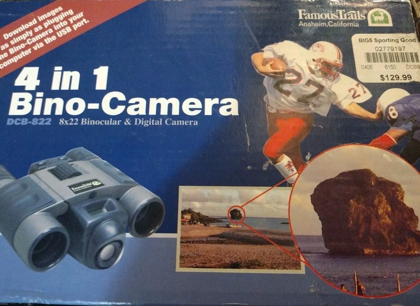 Famous Trails DCB-822 Black 4 In 1 Digital Bino-Camera & Box tested No Software