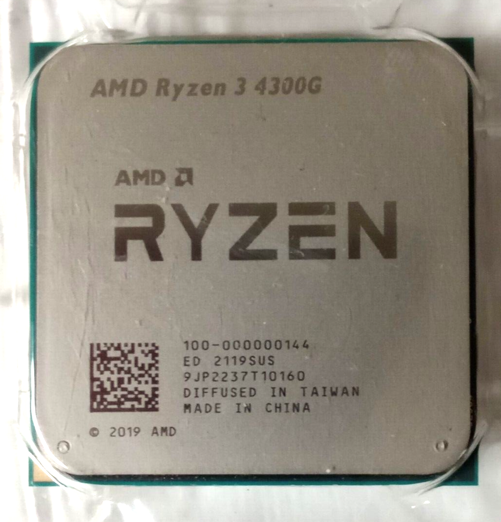 100-000000144 - AMD Ryzen 3 4300g 3.8 GHz AM4 Socket 4C/8T Desktop Processor CPU