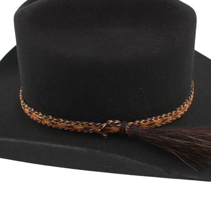 Braided Horsehair Hat Band for Western Cowboy Hats, Fits All Styles - Sundown