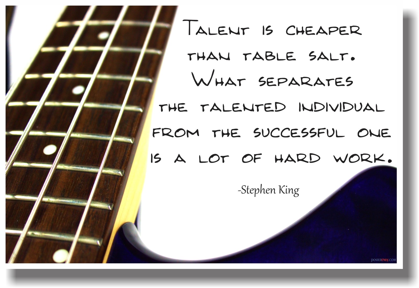 Talent Is Cheaper Than Table Salt - Bass - NEW Classroom Motivational Poster