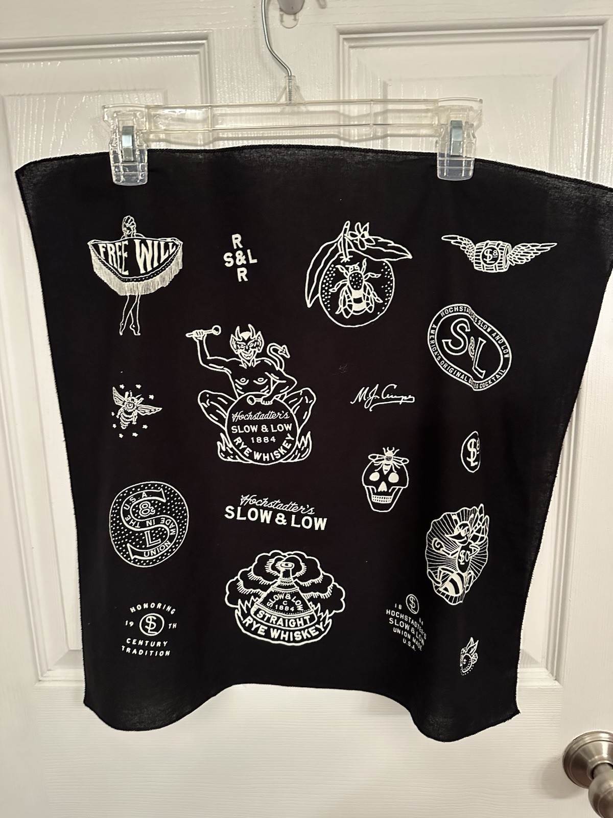 New Hochstadter’s Slow & Low 1884 Rock & Rye Whiskey Hanky Bandana Handkerchief