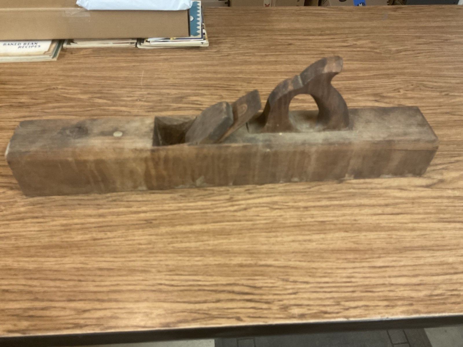 Huge 24” Collectible-Useable Antique Wooden Hand Plane – Blade Assembly In Place