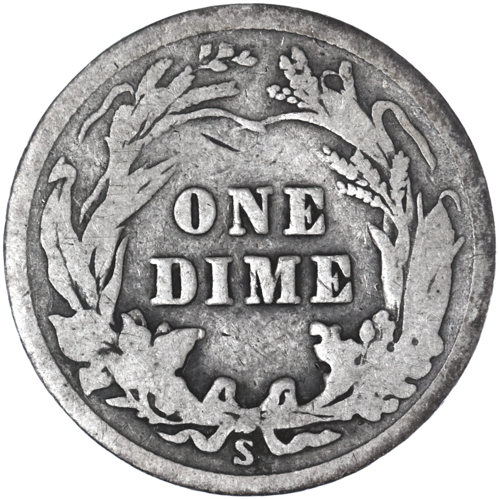 1916 S Barber Dime 90% Silver Good GD