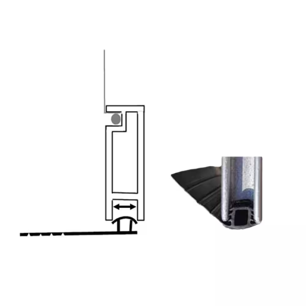 Black Vinyl Sliding Screen Door Bug Seal