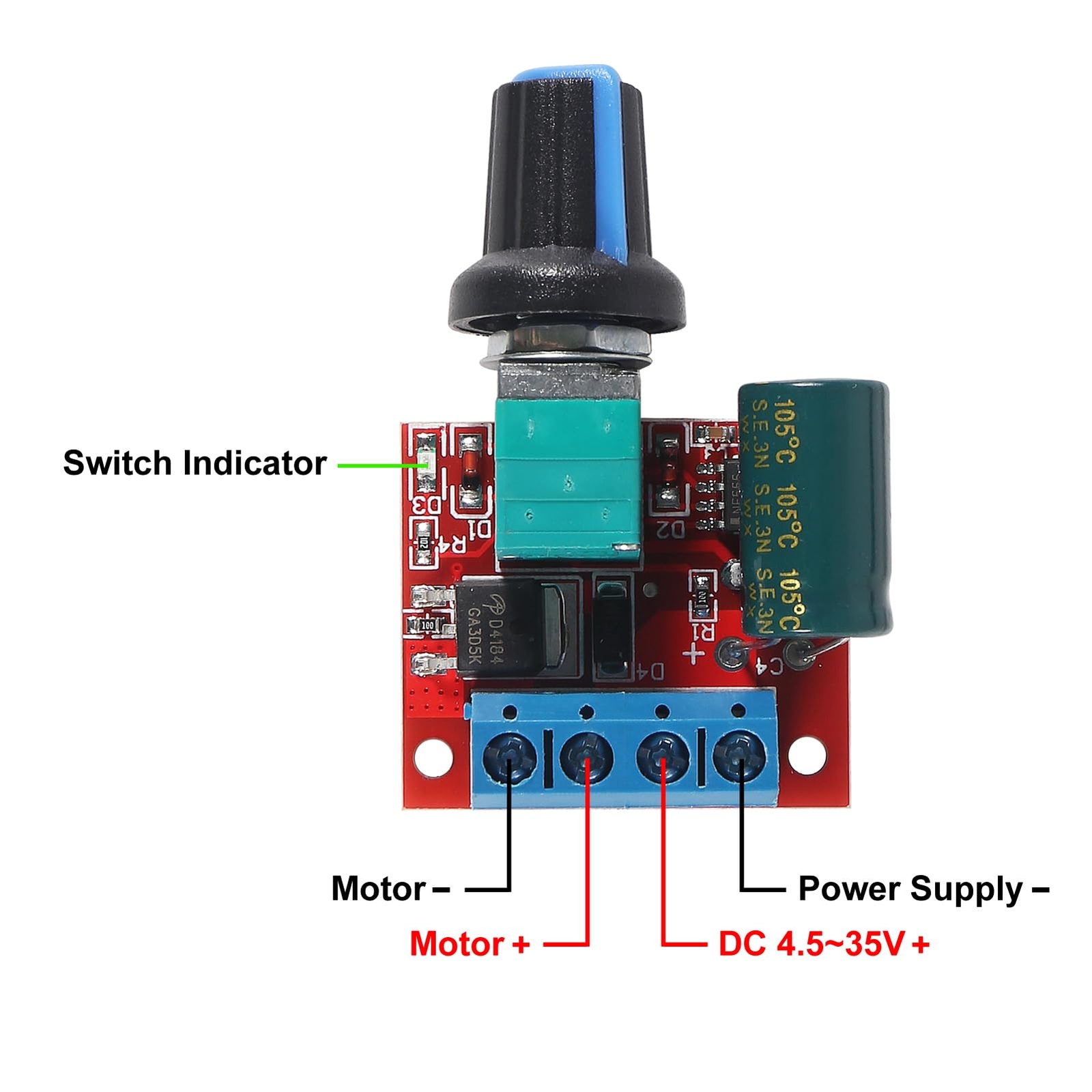 Motor speed controller speed controller DC 6V 12V 24V 35V PWM controller 4pc