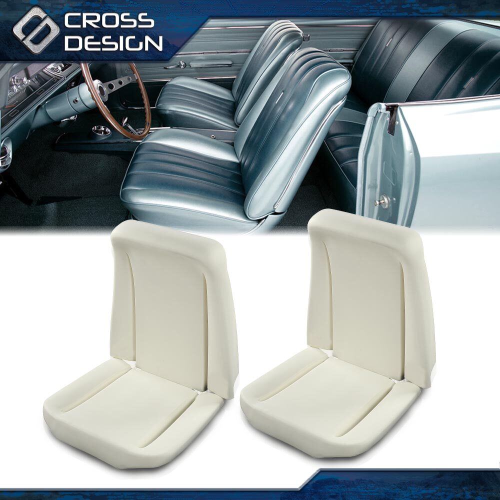 Pair Seat Front Bucket Seat Foam Bun Cushion Upper & Lower Fit For 1966-1972 GM