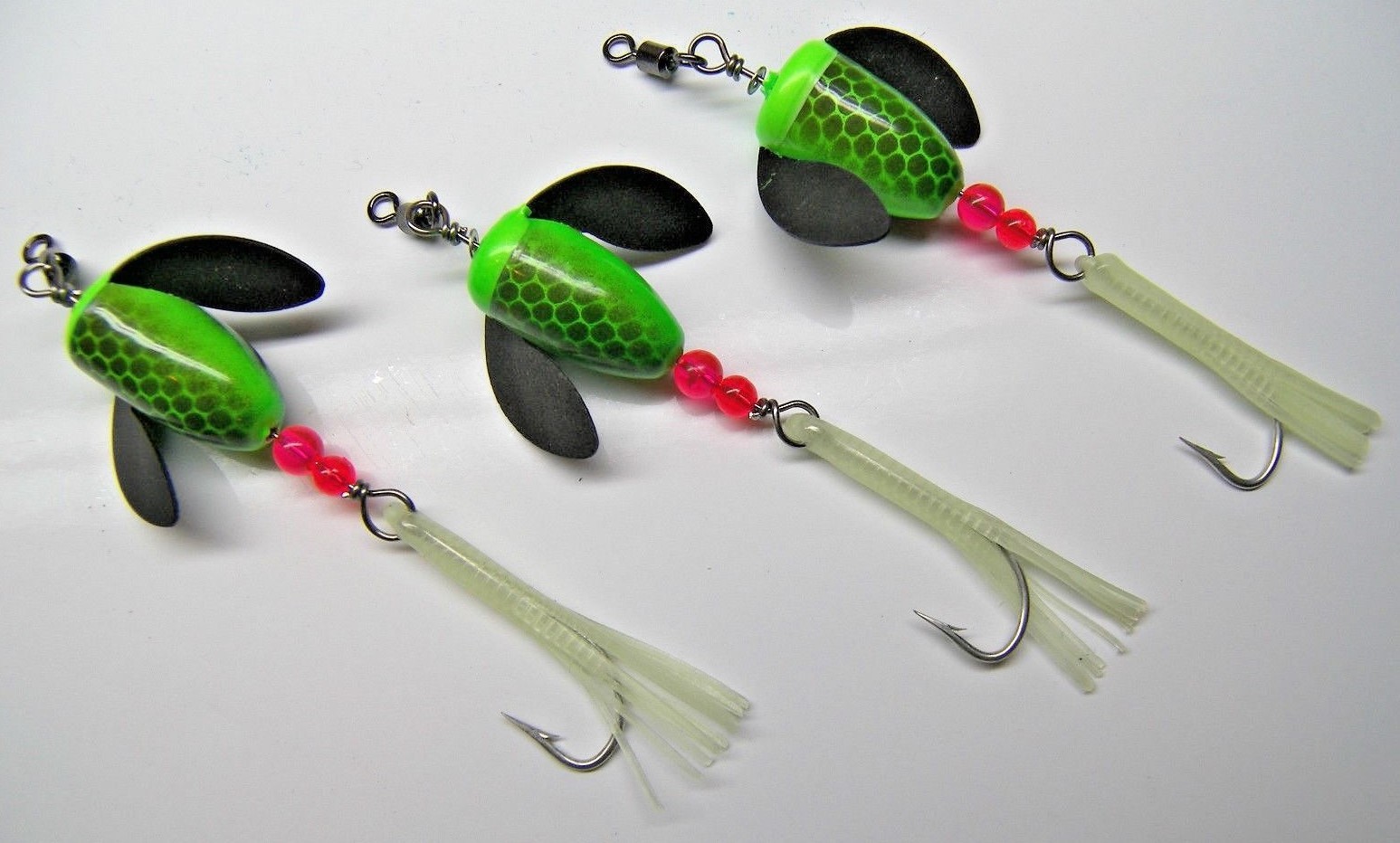 SPIN N GLO LOT OF 3 SPINNER LURE TROUT SALMON STEELHEAD ALASKA AUSTRALIA UK