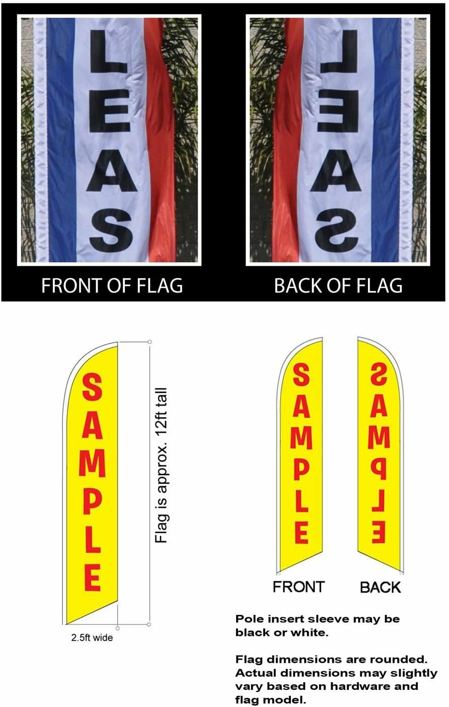 Solid Gray Grey Feather Banner Swooper Flag, Replacement Flag Only