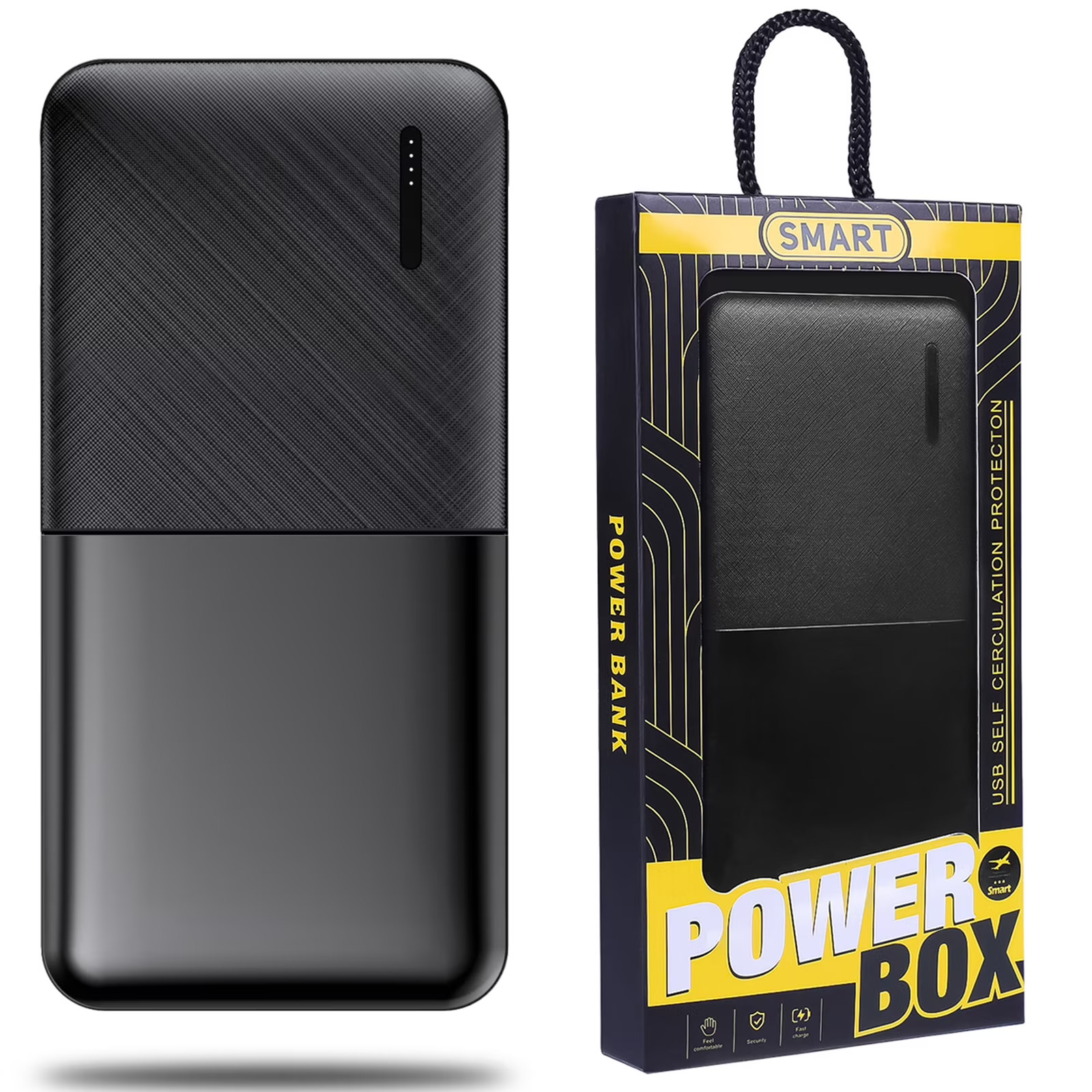 USB-C Portable Battery Charger, 50000mah Power Bank - Black, Ultra-Compact, Fast