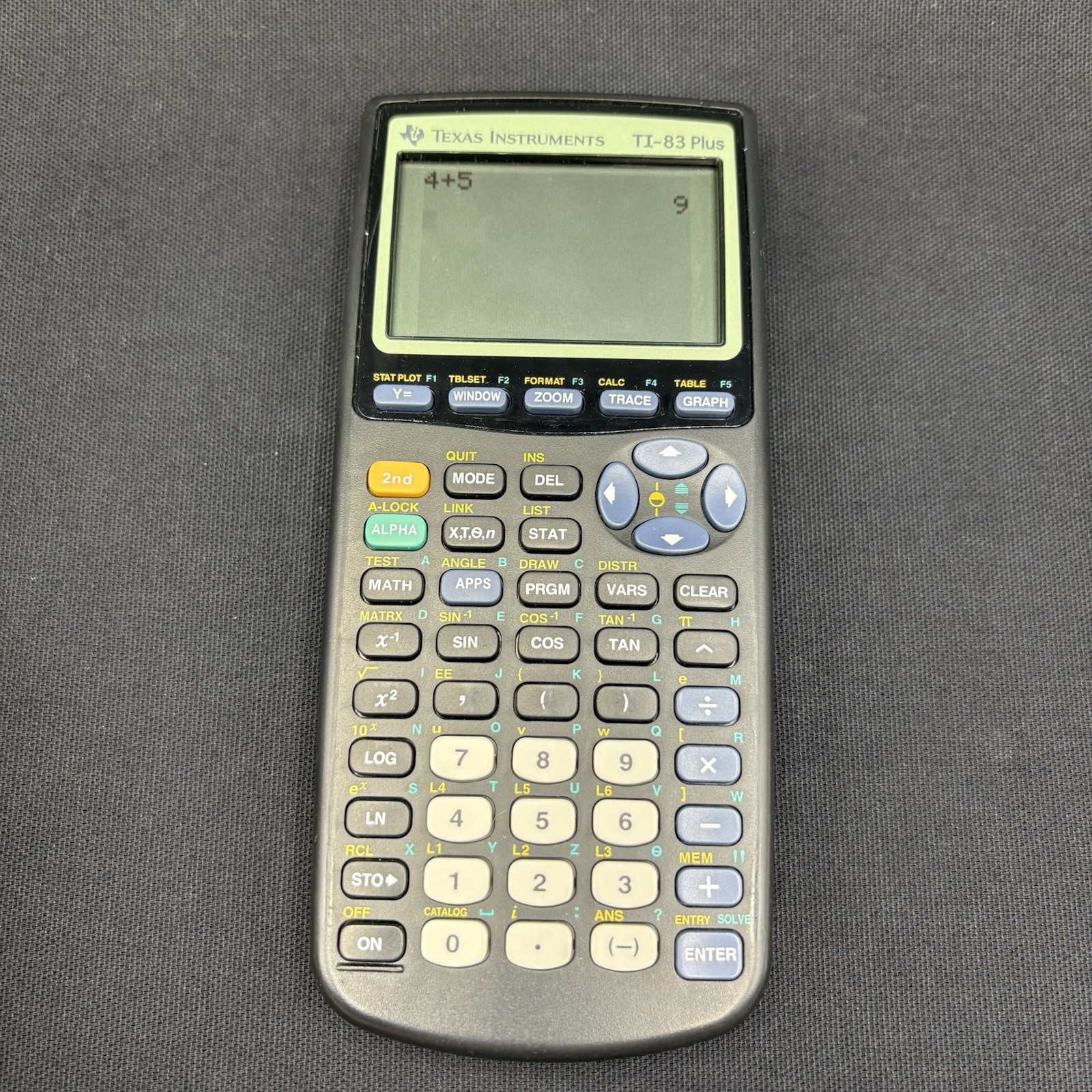 Texas Instruments TI-83 Plus Graphing Calculator Tested Working