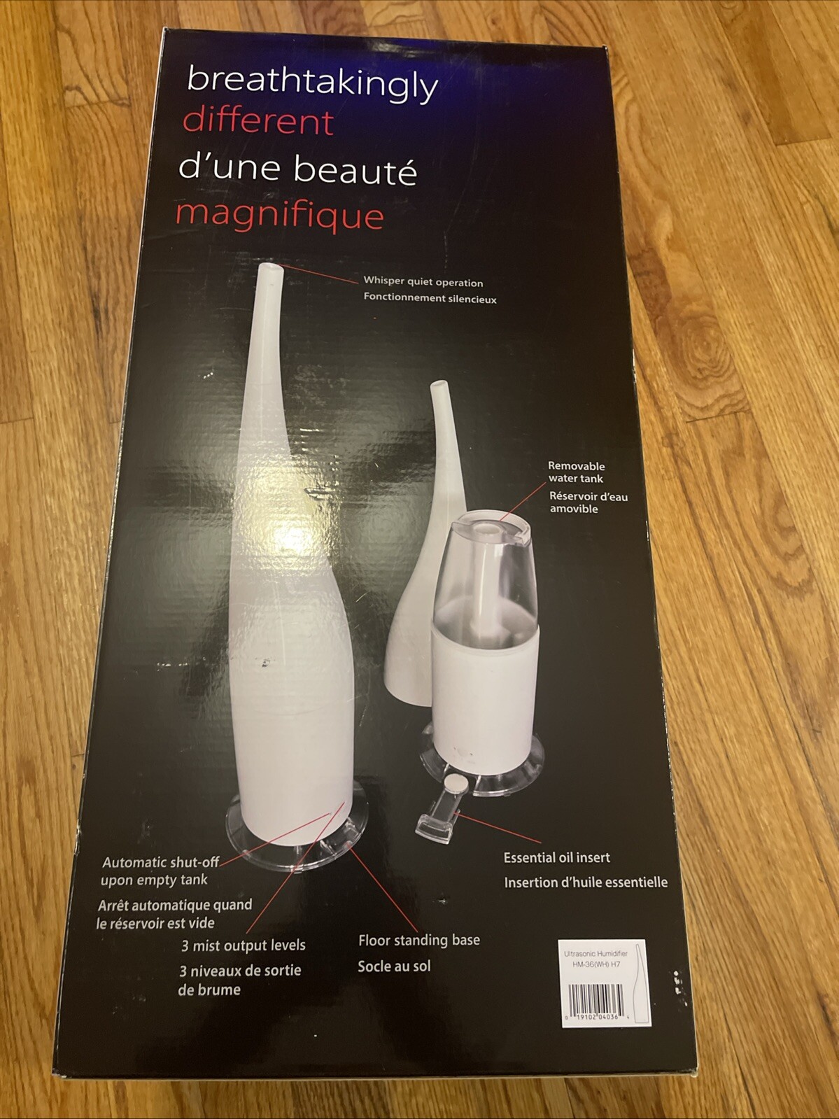 Elegant Objecto H7 Ultrasonic Humidifier White Essential Oil Insert