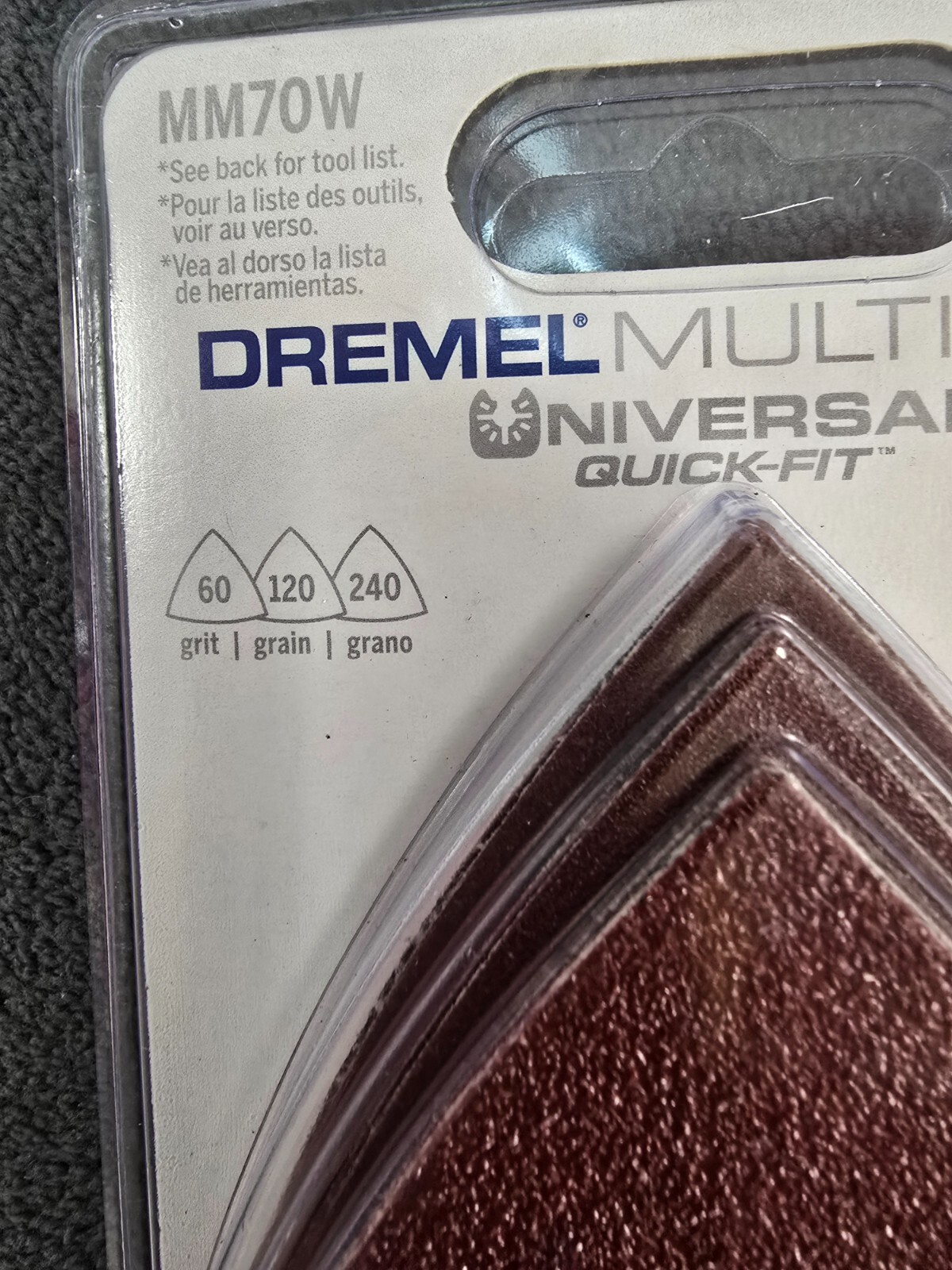 (2) Dremel Universal 3.2 in. Oscillating Multi-Tool Sandpaper 6-Pcs. 3 Grits
