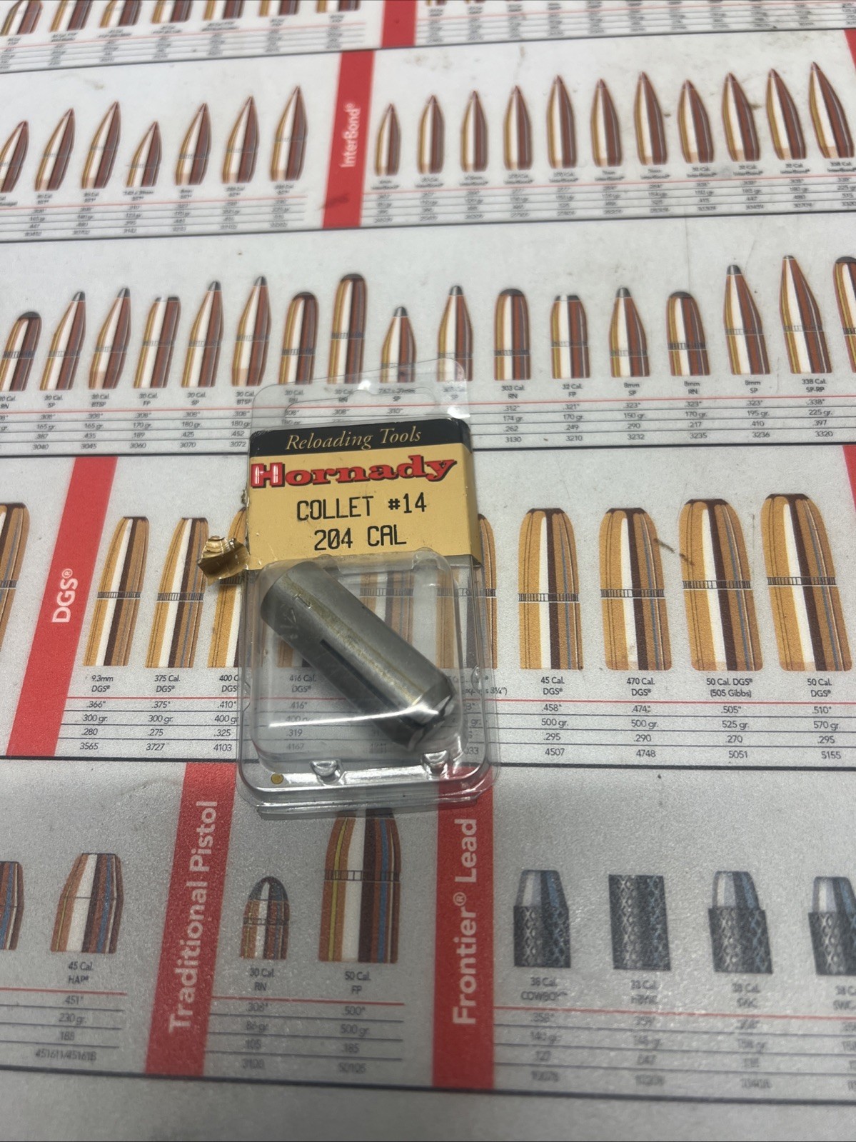 HORNADY # 392167 CAM-LOCK BULLET PULLER COLLET #14 (204 CALIBER )NOS