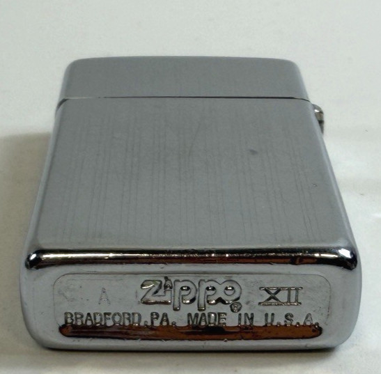 1996 Zippo Slim Pinstripe Lighter Monogrammed LBM